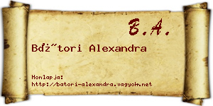 Bátori Alexandra névjegykártya