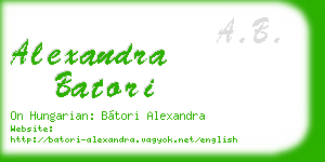 alexandra batori business card